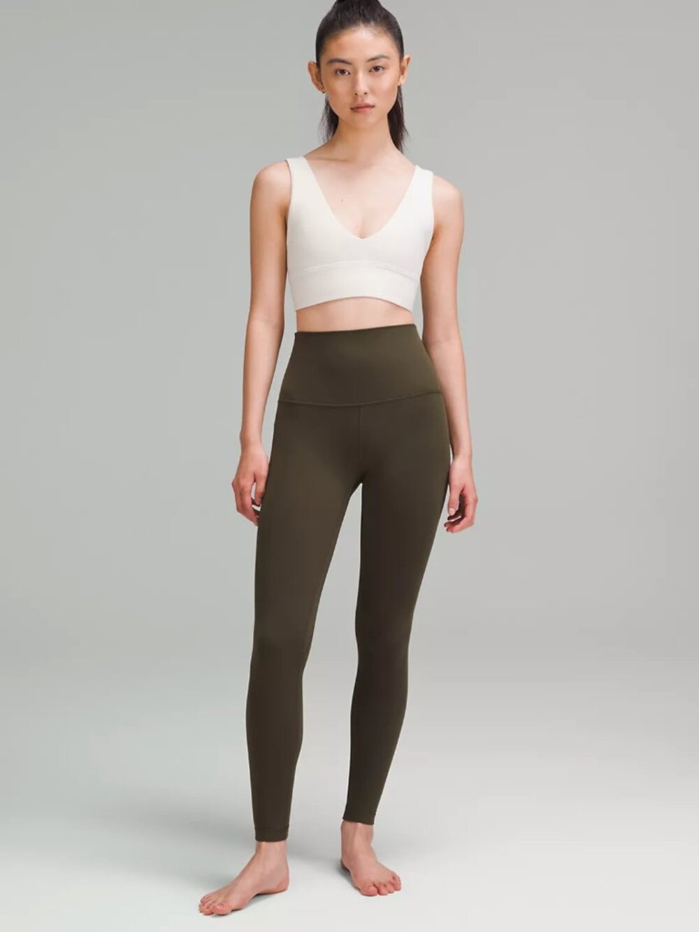 LULULEMON ARMY GREEN ALIGN LEGGINGS SIZE 4